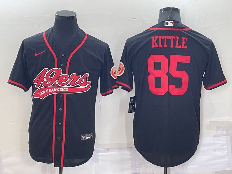 Men San Francisco 49ers #85 Kittle Black Nike Co branded Jersey->san francisco 49ers->NFL Jersey